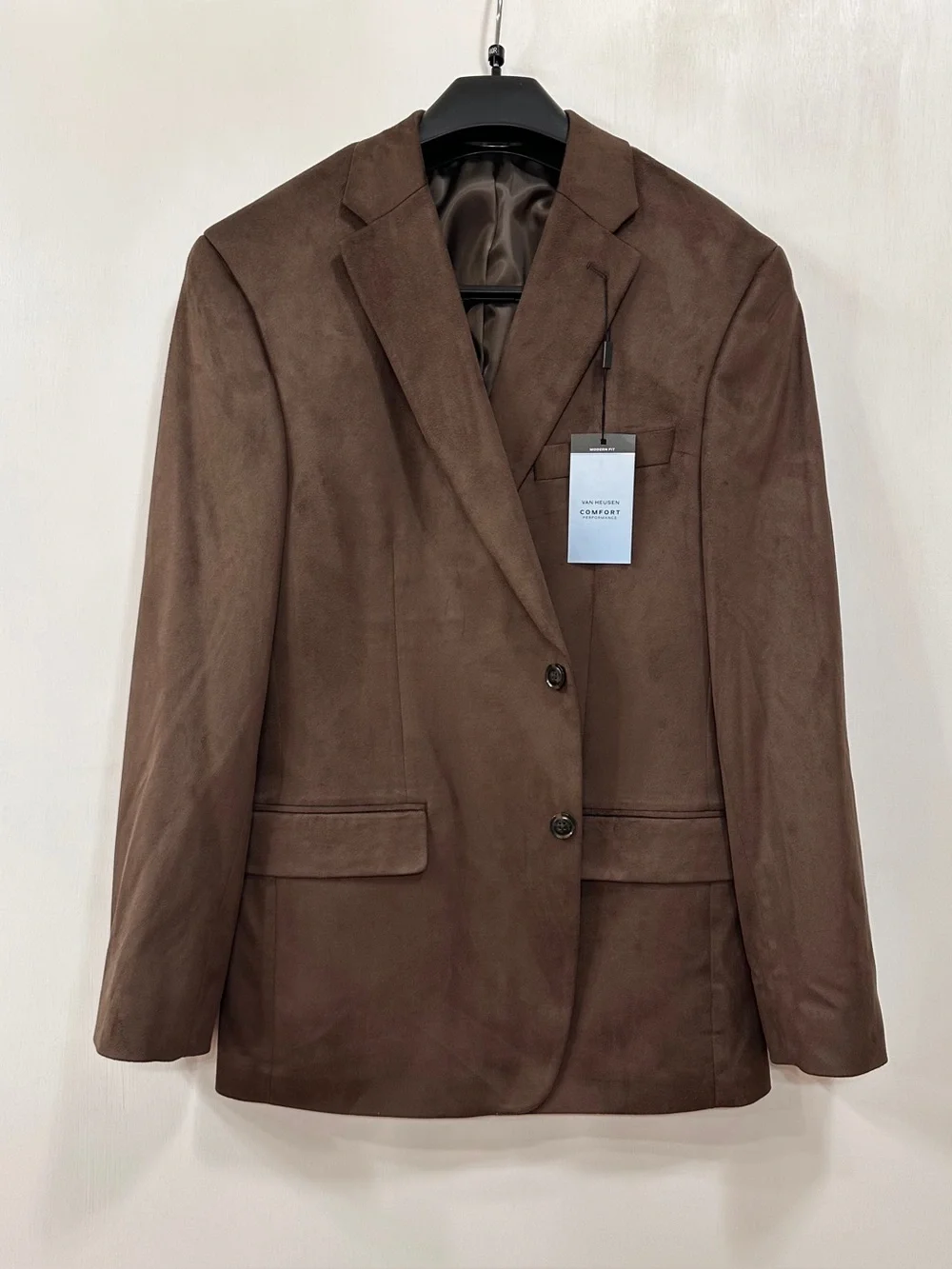NWT Van Heusen Men's 42R Blazer Faux Suede Comfort Sport Coat Suit $200